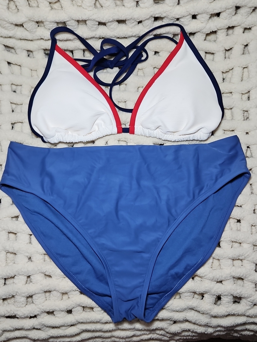 Shade & Shore Triangle Bikini Swimsuit Set New Large Women's